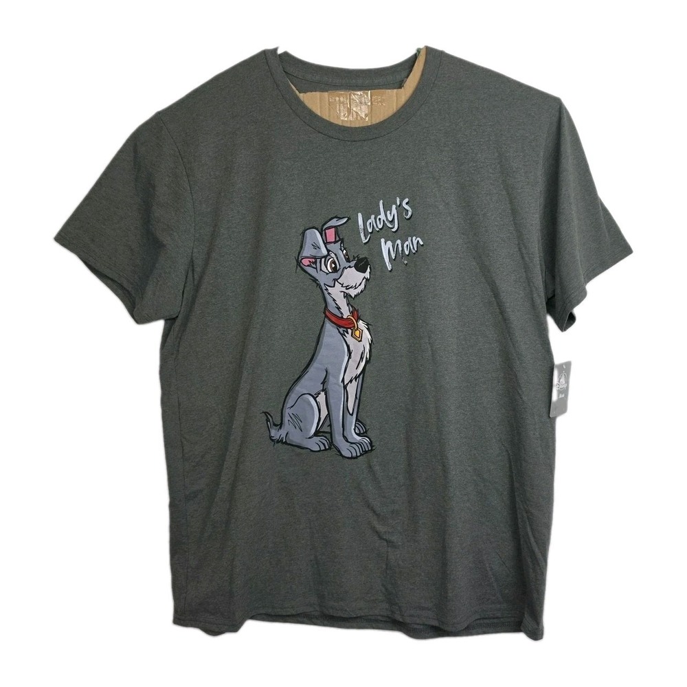 NWT Disney "Lady's Man" Lady & the Tramp T-Shirt Men's 3XL Gray Graphic Print
